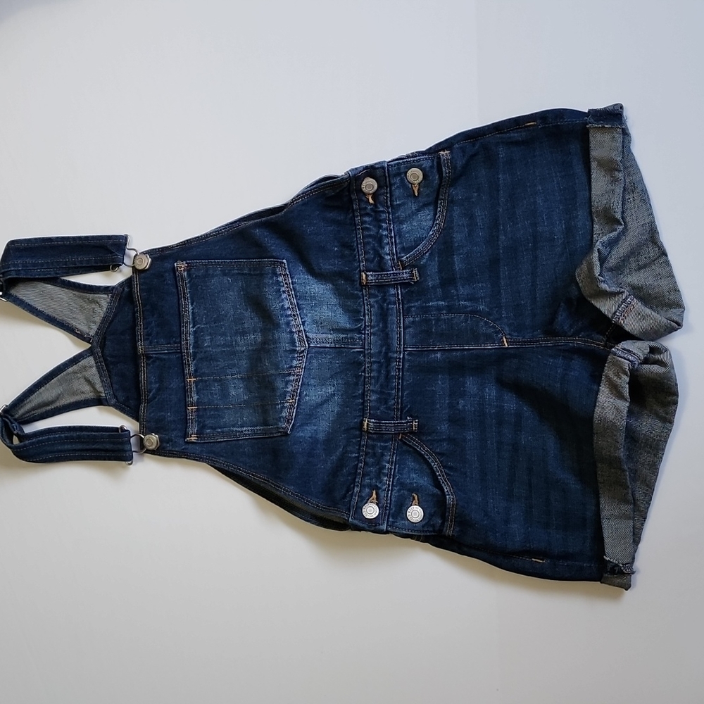 Old Navy Blue Cropped Overalls